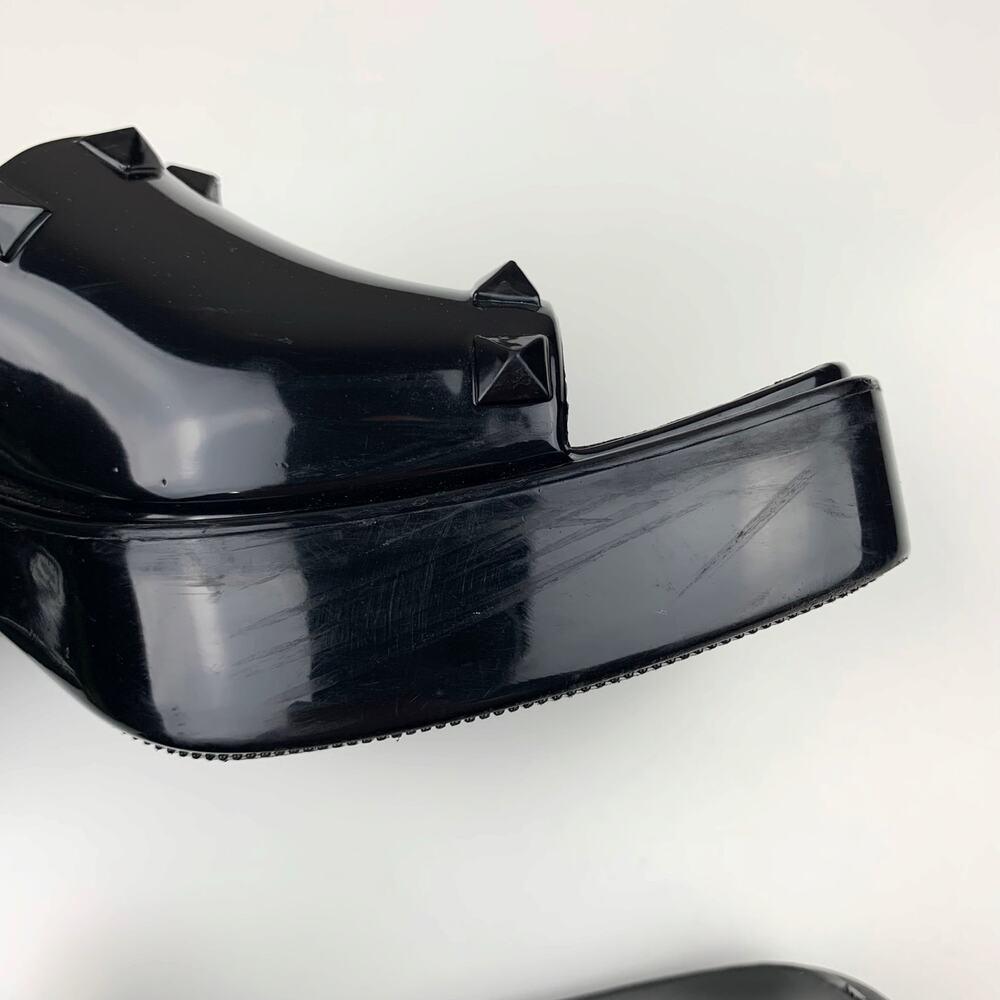 Madden Girl Paccer Sandals Chunky Black Jelly Platform Slides Women's 8.5 - Picture 8 of 11